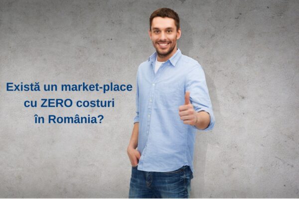 Bărbat zâmbind, semn de aprobare, mesaj marketplace zero costuri