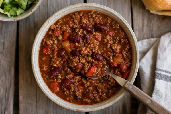 Chili con carne: rețetă clasică cu carne, fasole și condimente